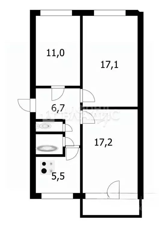 3-к кв. Новосибирская область, Новосибирск Фасадная ул., 29 (62.0 м) - Фото 1