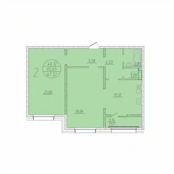 2-к кв. Сахалинская область, Анивский городской округ, с. Новотроицкое ... - Фото 1