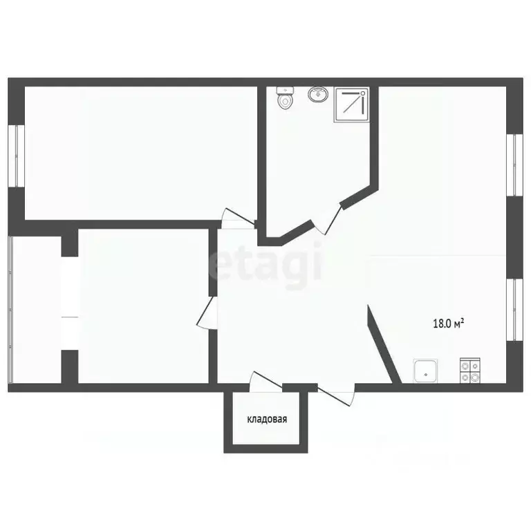 2-к кв. Тюменская область, Тюмень Садовая ул., 135а (60.3 м) - Фото 2