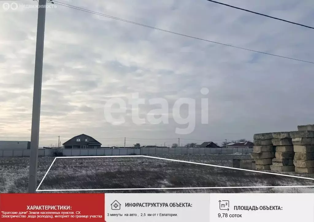 Участок в Сакский район, Уютненское сельское поселение, коттеджный ... - Фото 2