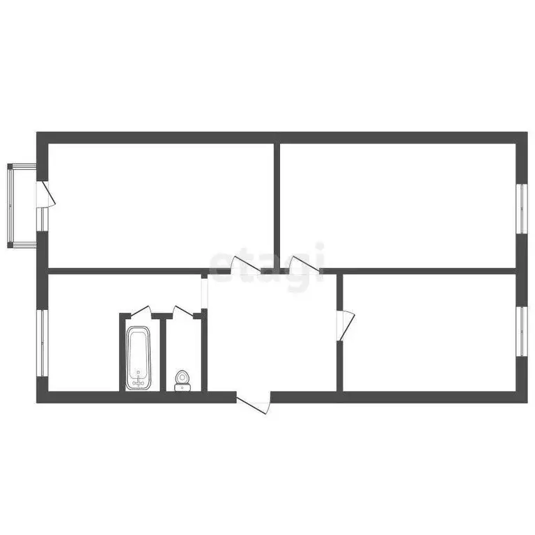3-комнатная квартира: Троицк, посёлок Троицкая ГРЭС, 10-й квартал, 4 ... - Фото 1