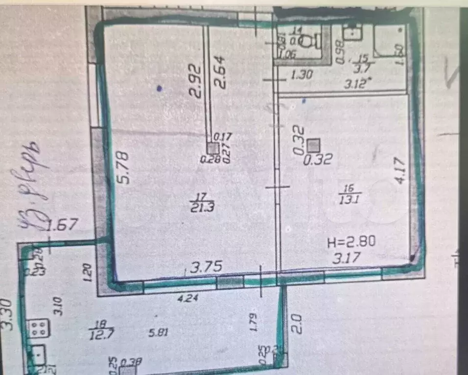 2-к. квартира, 51 м, 2/3 эт. - Фото 1