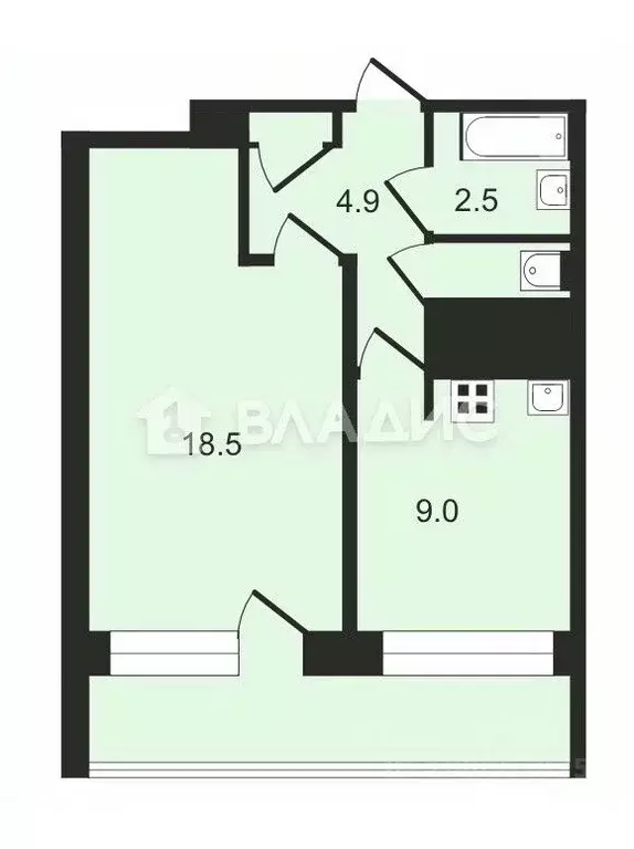 1-к кв. Московская область, Подольск ул. Кирова, 76к2 (36.4 м) - Фото 2