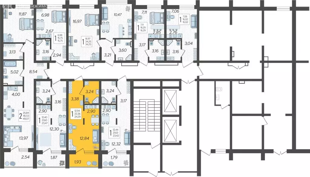 Квартира-студия: Сочи, микрорайон Бытха, Ясногорская улица, 16/2к11 ... - Фото 1