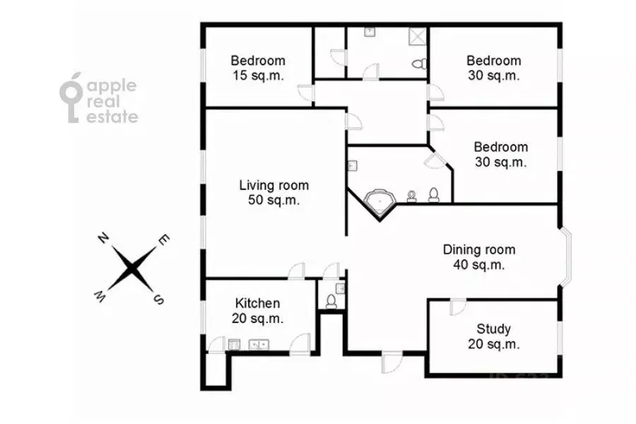 6-к кв. Москва Вспольный пер., 17 (220.0 м) - Фото 2