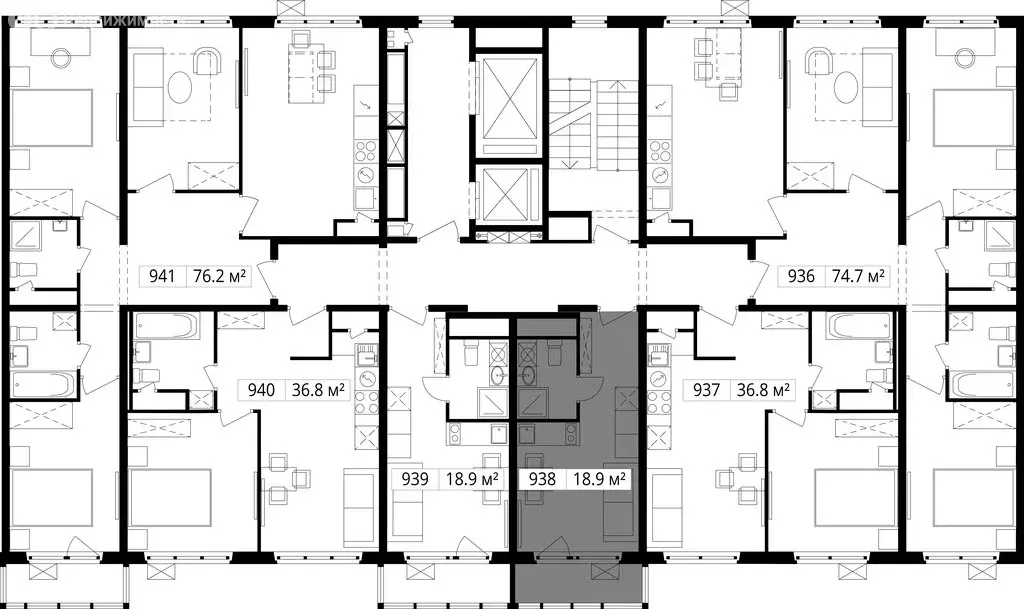 Квартира-студия: деревня Сапроново, микрорайон Купелинка, 4 (18.9 м) - Фото 2