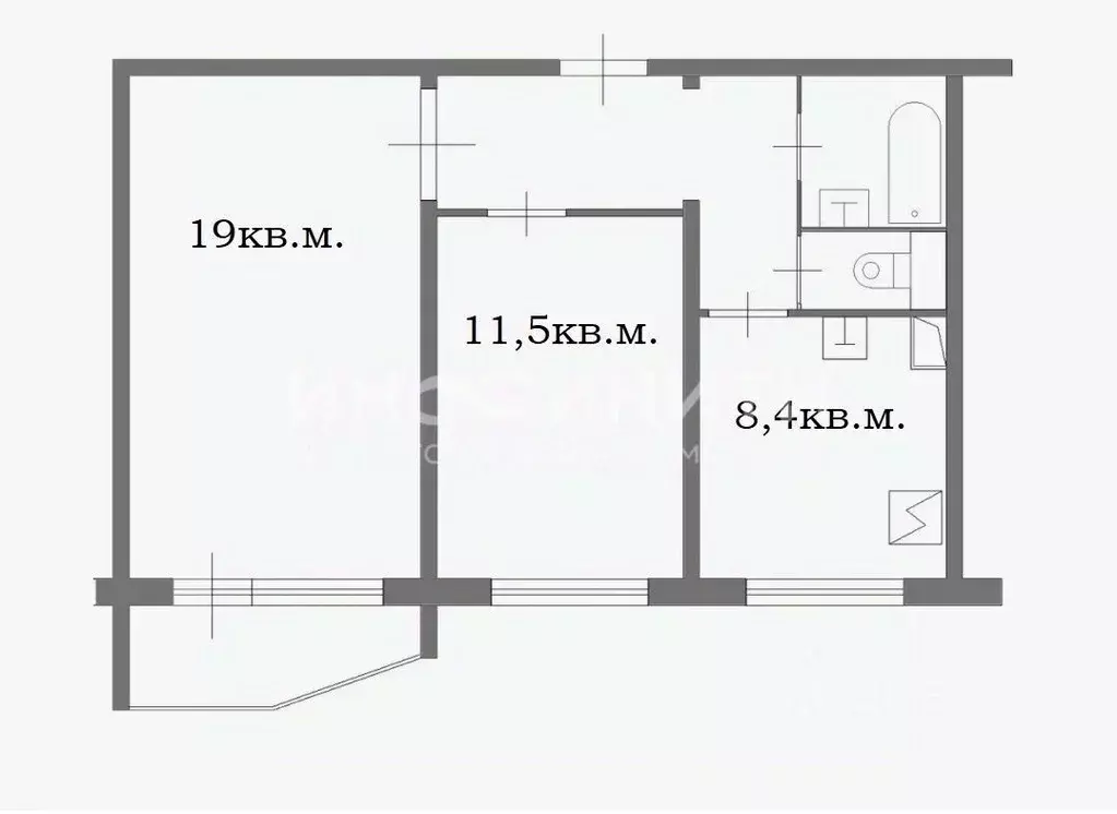 2-к кв. Москва ул. Борисовские Пруды, 18к3 (51.5 м) - Фото 2