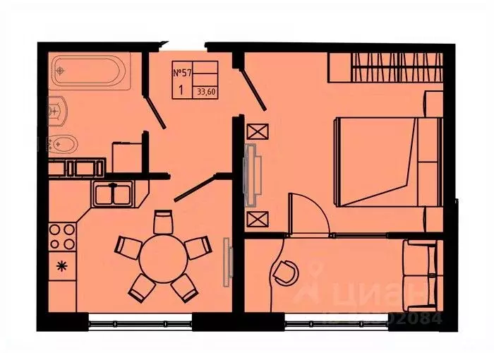 1-к кв. Ленинградская область, Коммунар г. Гатчинский муниципальный ... - Фото 1
