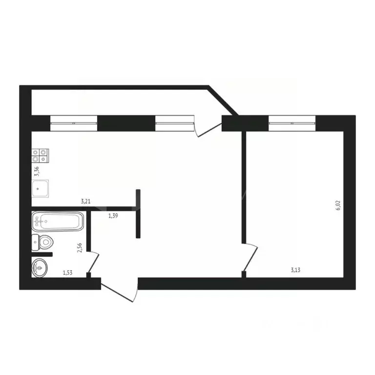 2-к кв. Тюменская область, Тюмень ул. Революции, 228к2 (55.3 м) - Фото 1