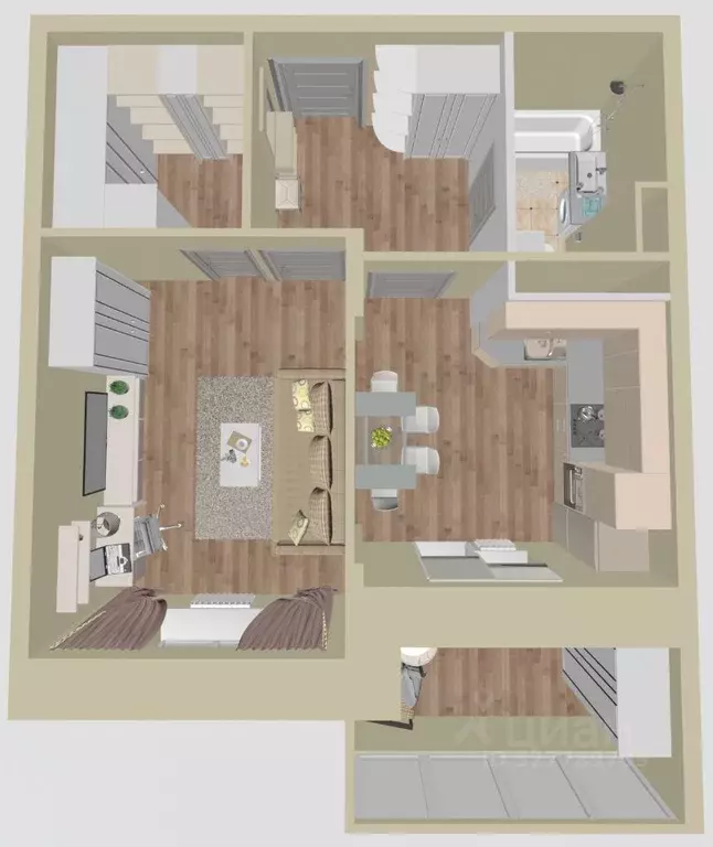 1-к кв. Московская область, Домодедово Востряково мкр, Оптима жилой ... - Фото 2