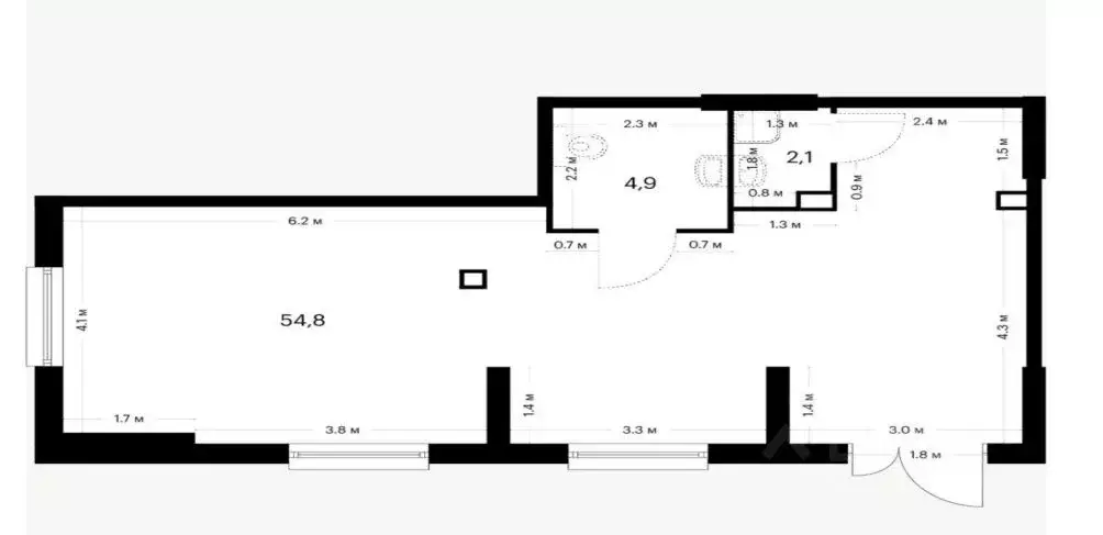 Помещение свободного назначения в Москва ул. Трехполье, 6к1 (62 м) - Фото 2