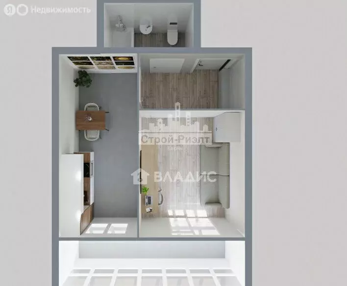 1-комнатная квартира: Керчь, Вокзальное шоссе, 145 (35.32 м) - Фото 2