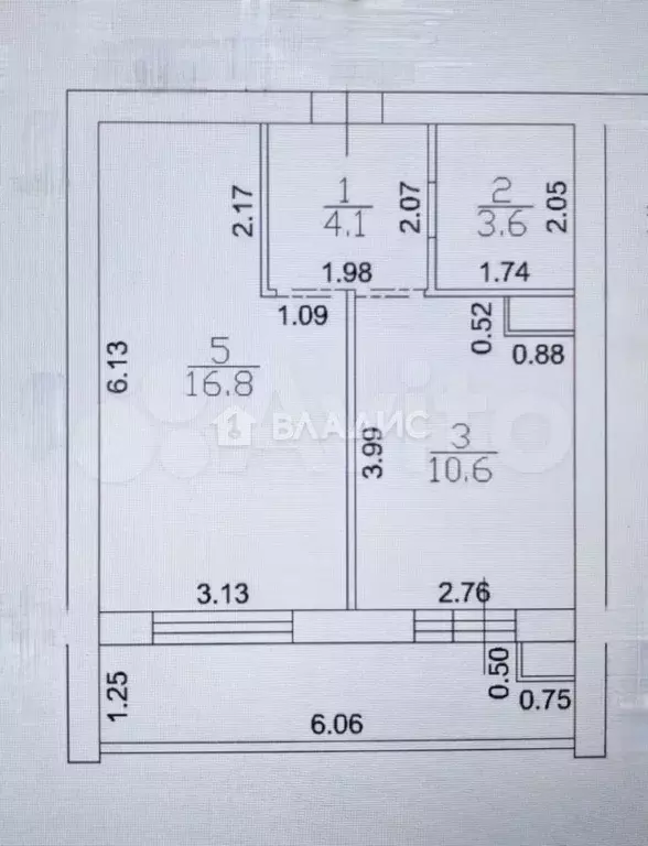 1-к. квартира, 42,7 м, 6/11 эт. - Фото 0