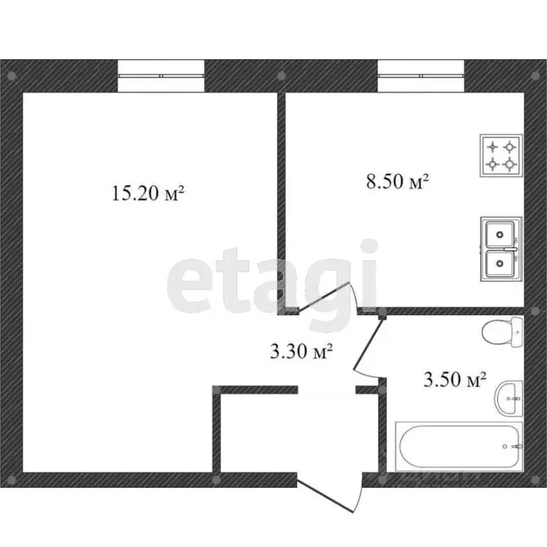 1-к кв. Калужская область, Калуга ул. Георгия Амелина, 2 (33.3 м) - Фото 2