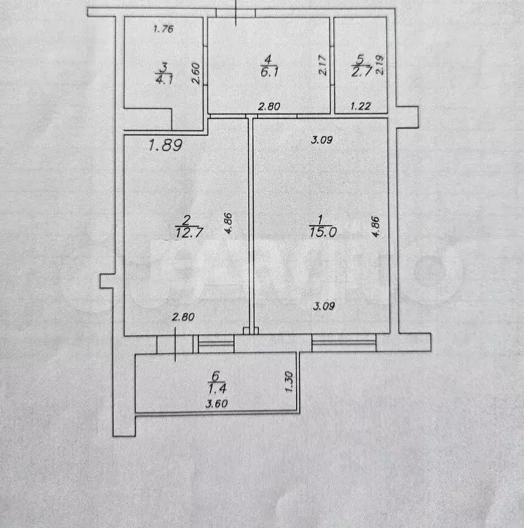 1-к. квартира, 44,6 м, 2/25 эт. - Фото 0