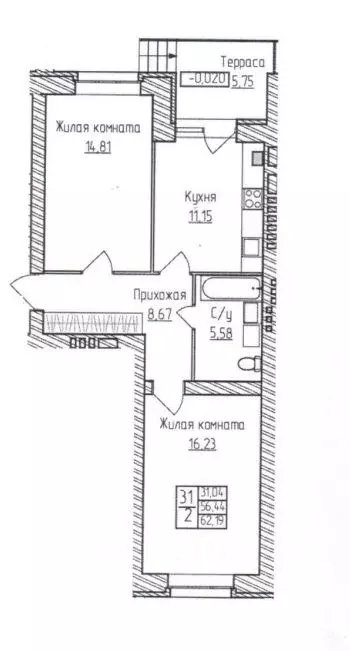 2-к кв. Ярославская область, Ярославский муниципальный округ, с. ... - Фото 2