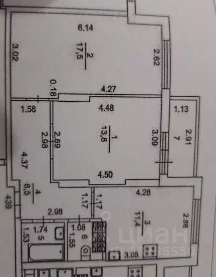 2-к кв. Свердловская область, Екатеринбург ул. Павла Шаманова, 60 ... - Фото 2