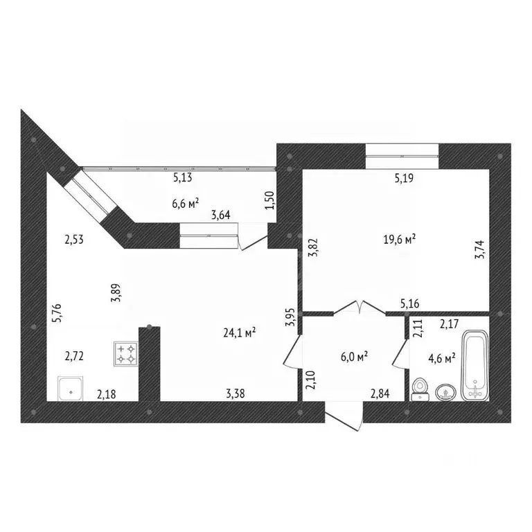 2-к кв. Башкортостан, Уфа ул. Ленина, 99 (54.3 м) - Фото 2