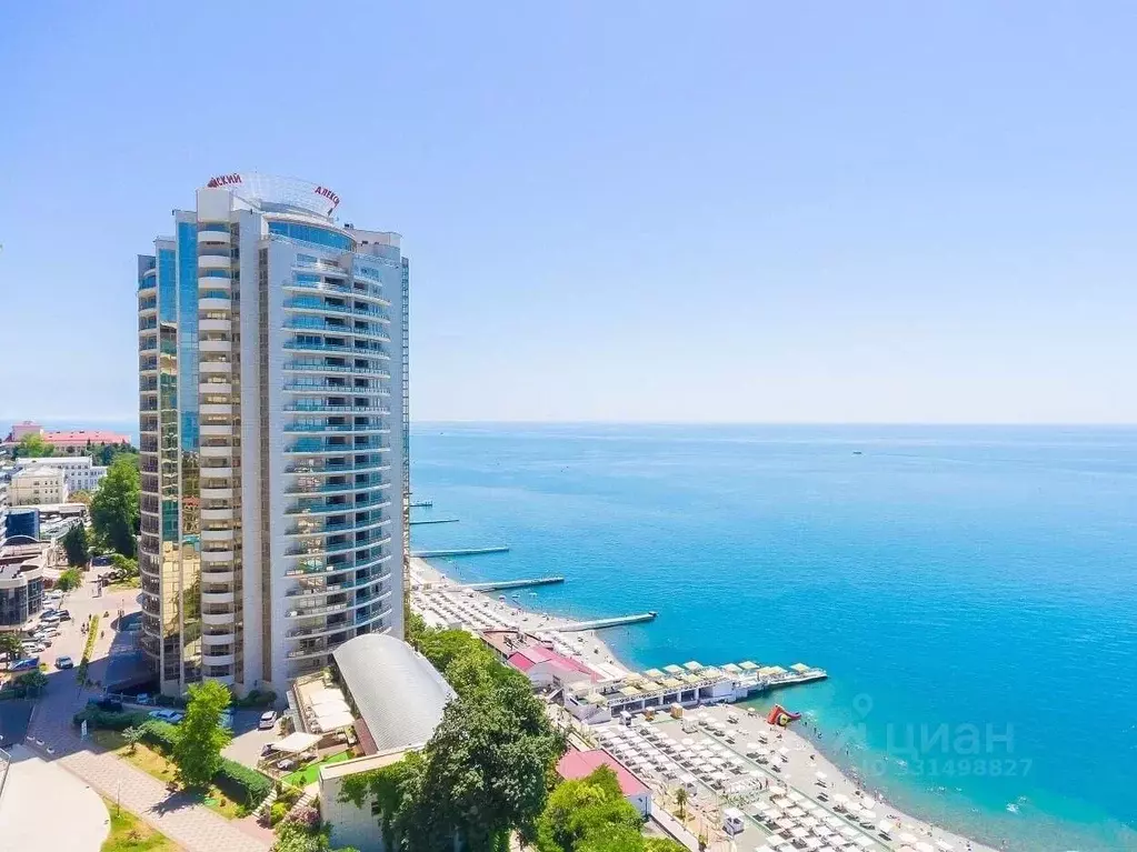 2-к кв. Краснодарский край, Сочи Центральный мкр, пер. Морской, 1к1 ... - Фото 2