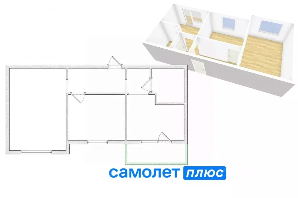 2-к кв. Кемеровская область, Кемерово ул. 40 лет Октября, 9/2 (44.1 м) - Фото 1