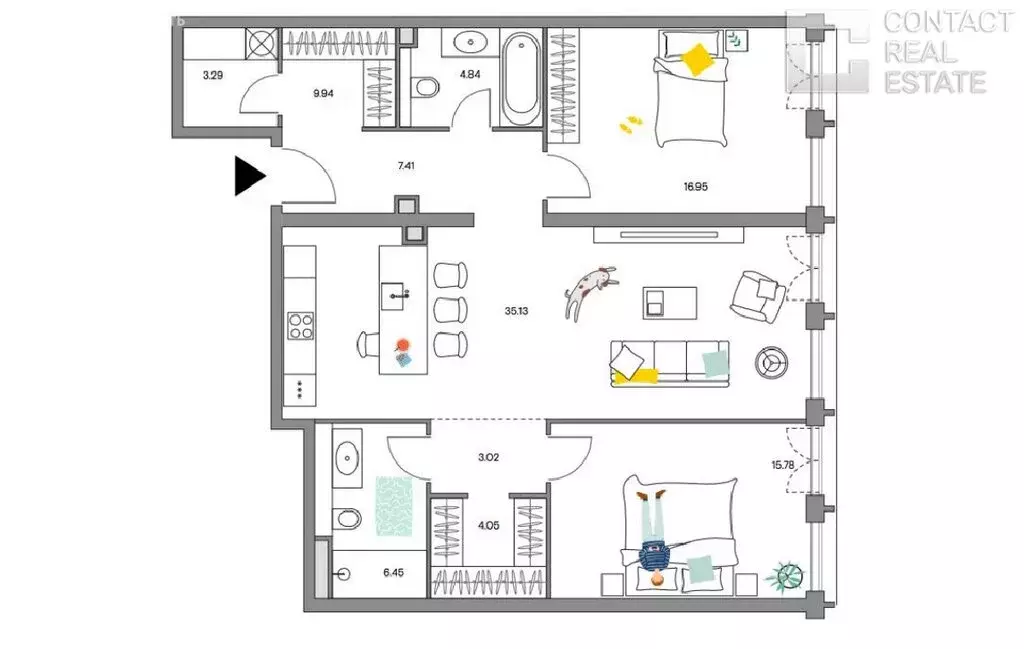 3-комнатная квартира: Москва, улица Костикова, 4к2 (103 м) - Фото 0