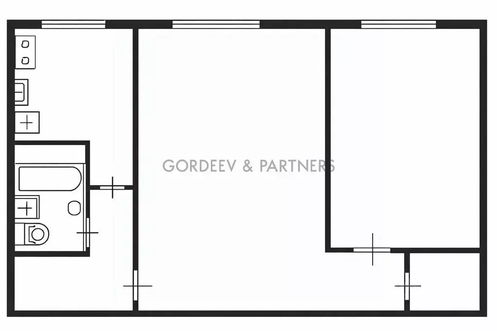 2-к кв. Татарстан, Казань ул. Комарова, 16 (45.5 м) - Фото 2