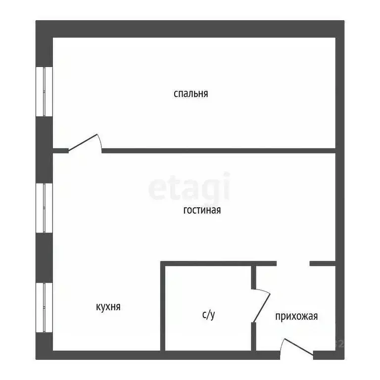 2-к кв. Красноярский край, Красноярск Волгоградская ул., 19а (45.0 м) - Фото 2
