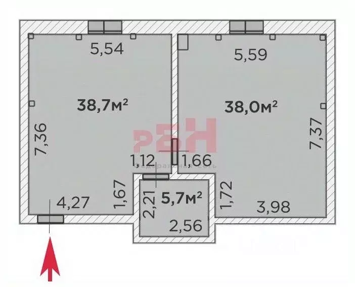 Офис в Тюменская область, Тюмень ул. Челюскинцев, 29/1 (82 м) - Фото 2