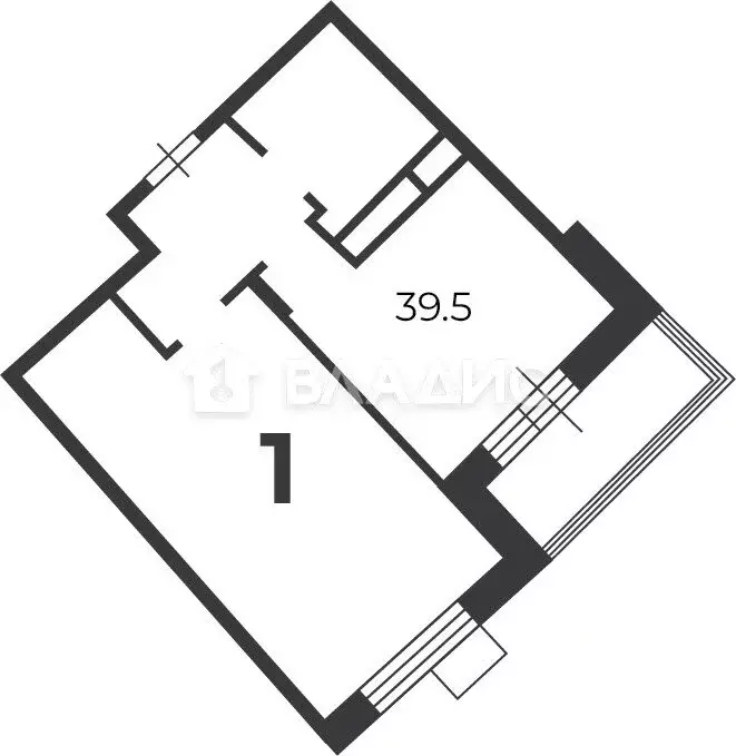 1-комнатная квартира: Троицк, улица Академика Дыхне, 20 (39.5 м) - Фото 1