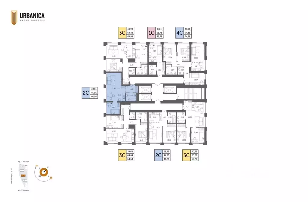 2-к кв. Башкортостан, Уфа Зеленая Роща жилрайон, Урбаника жилой ... - Фото 2