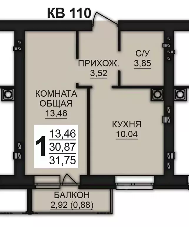 1-к кв. Ивановская область, Ивановский район, Богданихское с/пос, д. ... - Фото 1