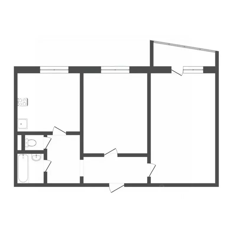 2-к кв. Тюменская область, Тюмень ул. Щербакова, 120 (50.1 м) - Фото 2