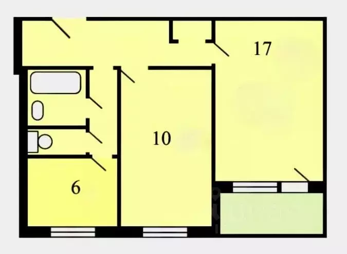 2-к кв. Москва ул. Летчика Бабушкина, 31 (43.6 м) - Фото 1