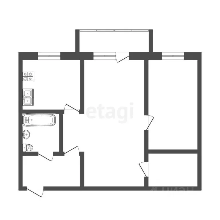 2-к кв. Тюменская область, Тюмень ул. Червишевский Тракт, 66 (42.9 м) - Фото 2