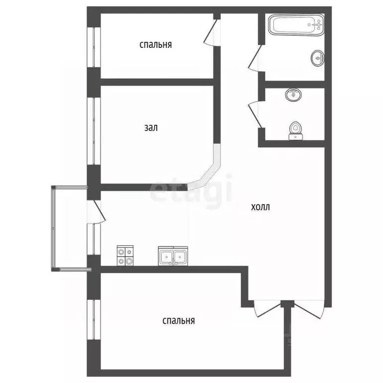 3-к кв. Ростовская область, Ростов-на-Дону ул. Зорге, 42А/127 (65.0 м) - Фото 1