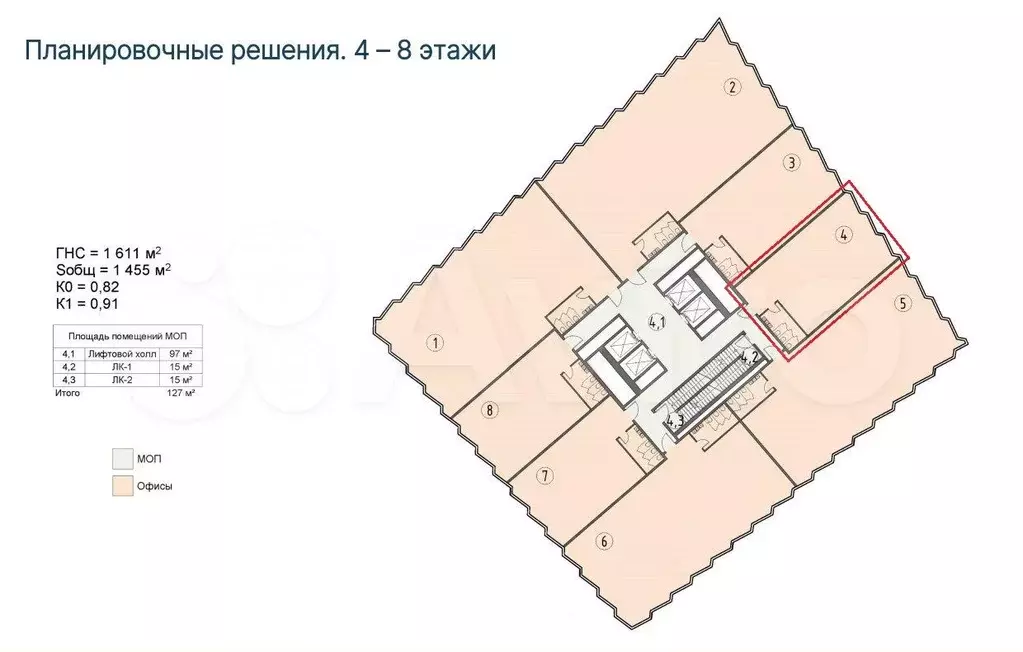 Офис 106 м2 старт продаж - Фото 1