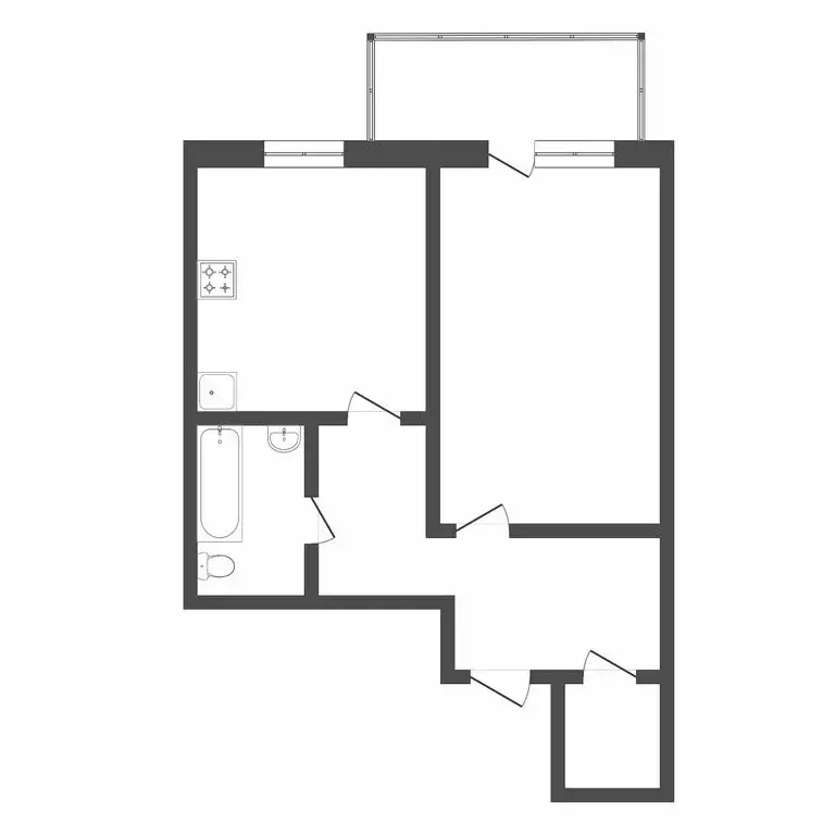 1-комнатная квартира: Тюмень, Широтная улица, 187 (44.6 м) - Фото 0
