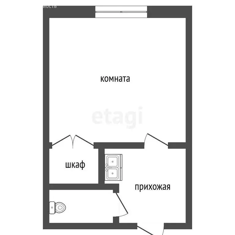 1-комнатная квартира: Камышлов, Советская улица, 29 (12.5 м) - Фото 1