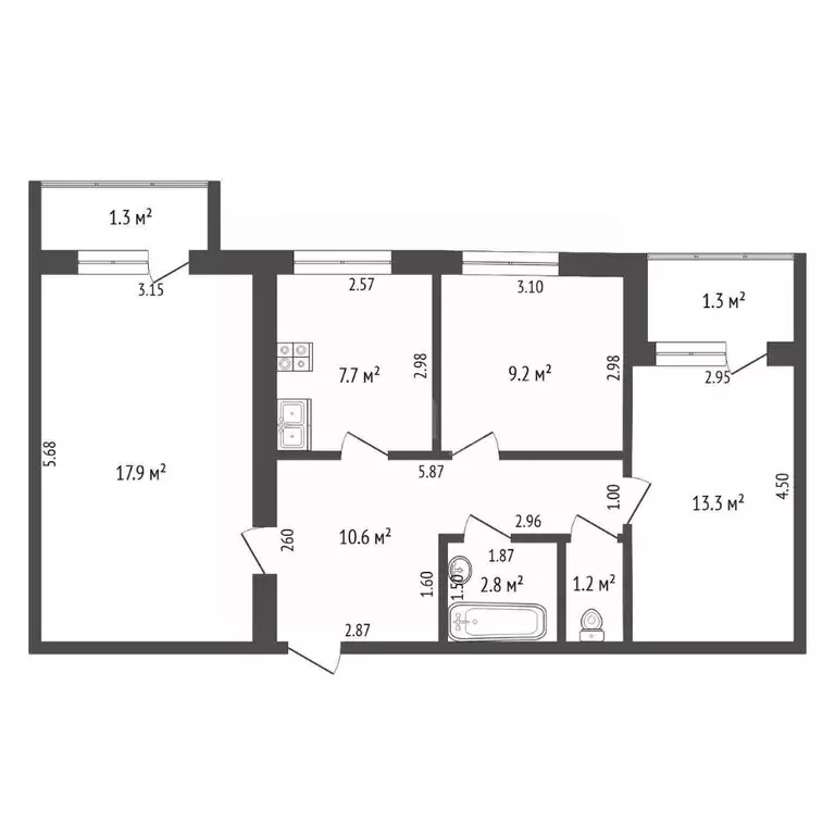 3-к кв. Мордовия, Саранск ул. Льва Толстого, 23 (62.7 м) - Фото 1