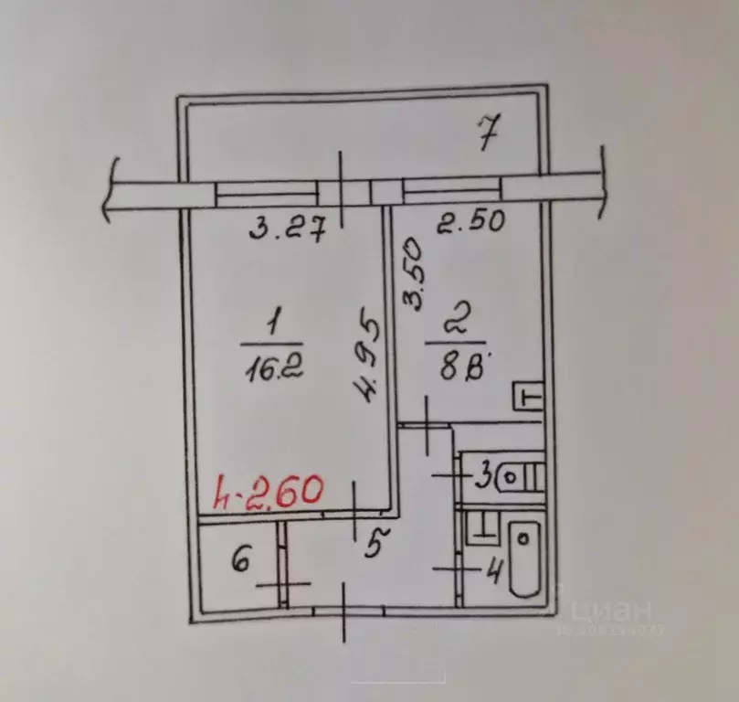 1-к кв. Красноярский край, Красноярск Светлогорская ул., 23 (36.3 м) - Фото 1