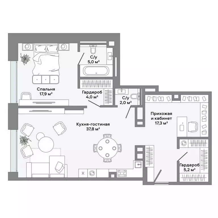 1-комнатная квартира: Москва, Ленинский проспект, 2 (89.2 м) - Фото 1