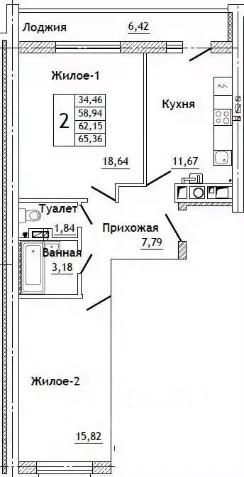 2-к кв. Смоленская область, Смоленский муниципальный округ, д. ... - Фото 0