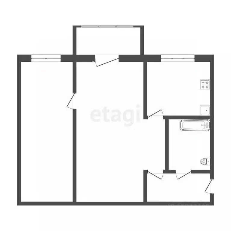 2-к кв. Тюменская область, Тюмень ул. Пермякова, 20 (44.8 м) - Фото 2