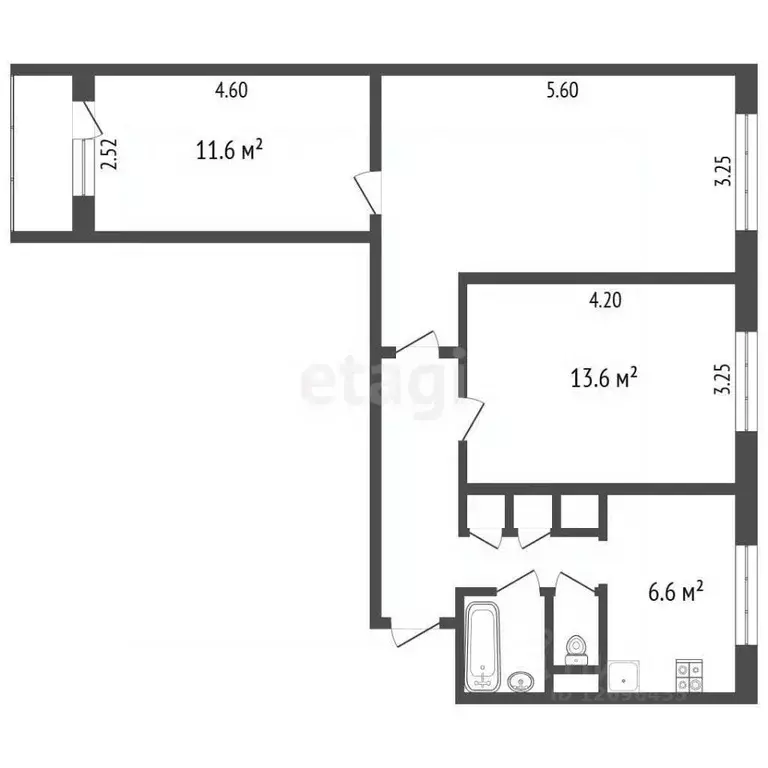 3-к кв. Москва Дегунинская ул., 13К2 (64.0 м) - Фото 2