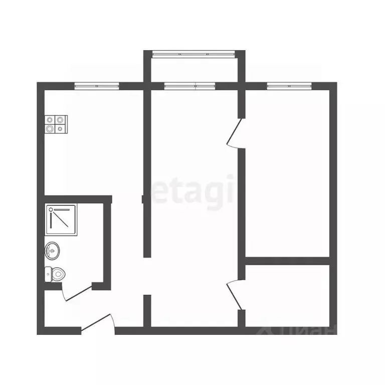 2-к кв. Тульская область, Тула Одоевское ш., 98 (42.0 м) - Фото 2