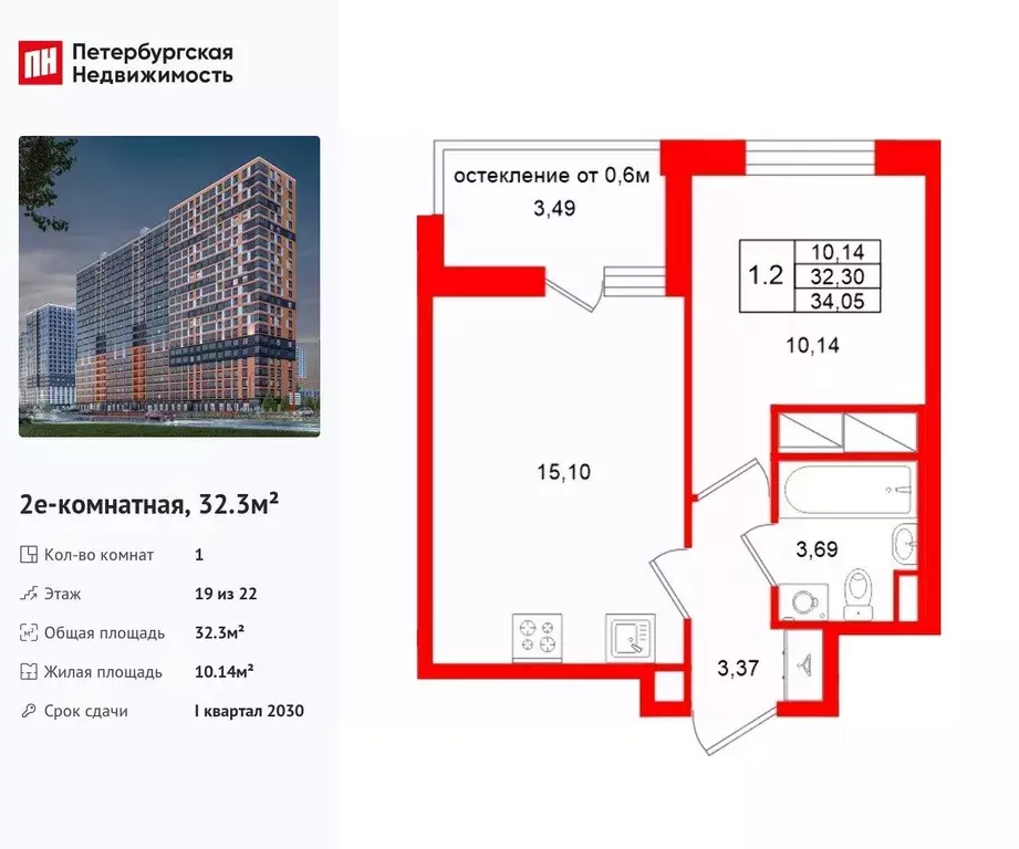 1-к кв. Ленинградская область, Всеволожский район, Свердловское ... - Фото 1