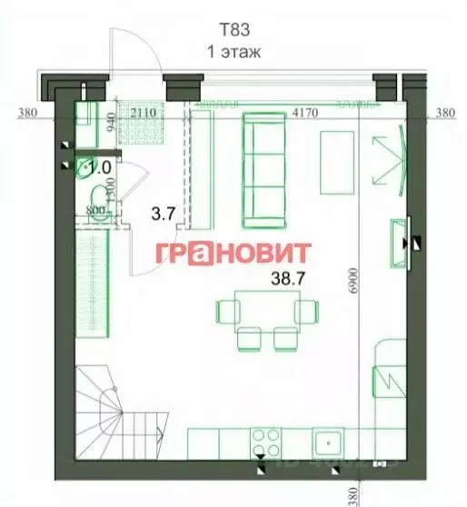 Таунхаус в Новосибирская область, Новосибирский район, Мичуринский ... - Фото 1