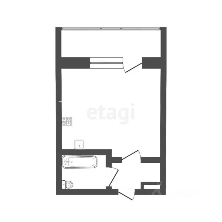 Студия Тюменская область, Тюмень Ставропольская ул., 1в (17.0 м) - Фото 0