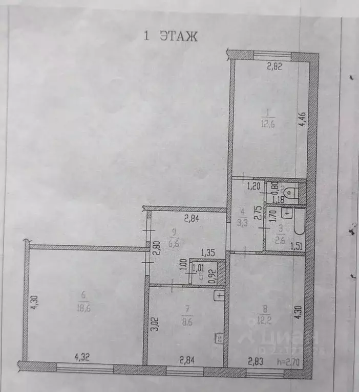 3-к кв. Алтайский край, Барнаул Лазурная ул., 22 (66.4 м) - Фото 2