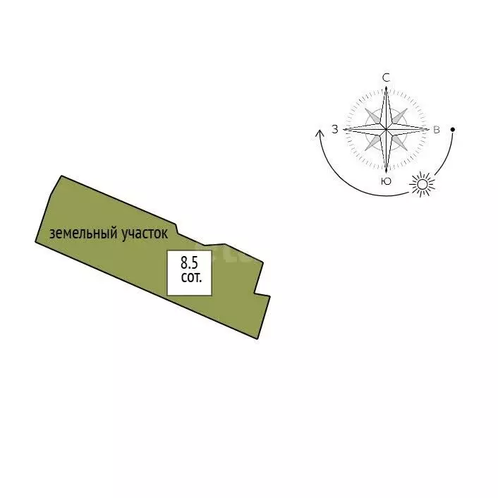 Участок в Петрокаменское, улица Калинина (8.52 м) - Фото 1